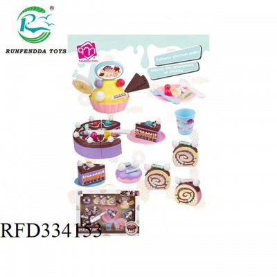 Hot selling girls pretend role plays DIY cake sets for party Dessert toy