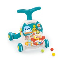 New baby early learning walker toys 2 in 1 baby walkers stroller and active table multifunction with light music