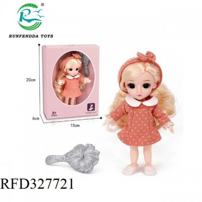 Novelty 6 inch baby doll toy for cute girl with moving joints