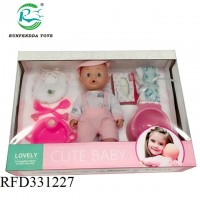 Hot selling 12 inch pretend cut baby with 4 sound baby doll toys