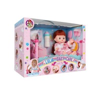 2018 hot selling 25 cm baby doll toy set with clothes and bed in window box